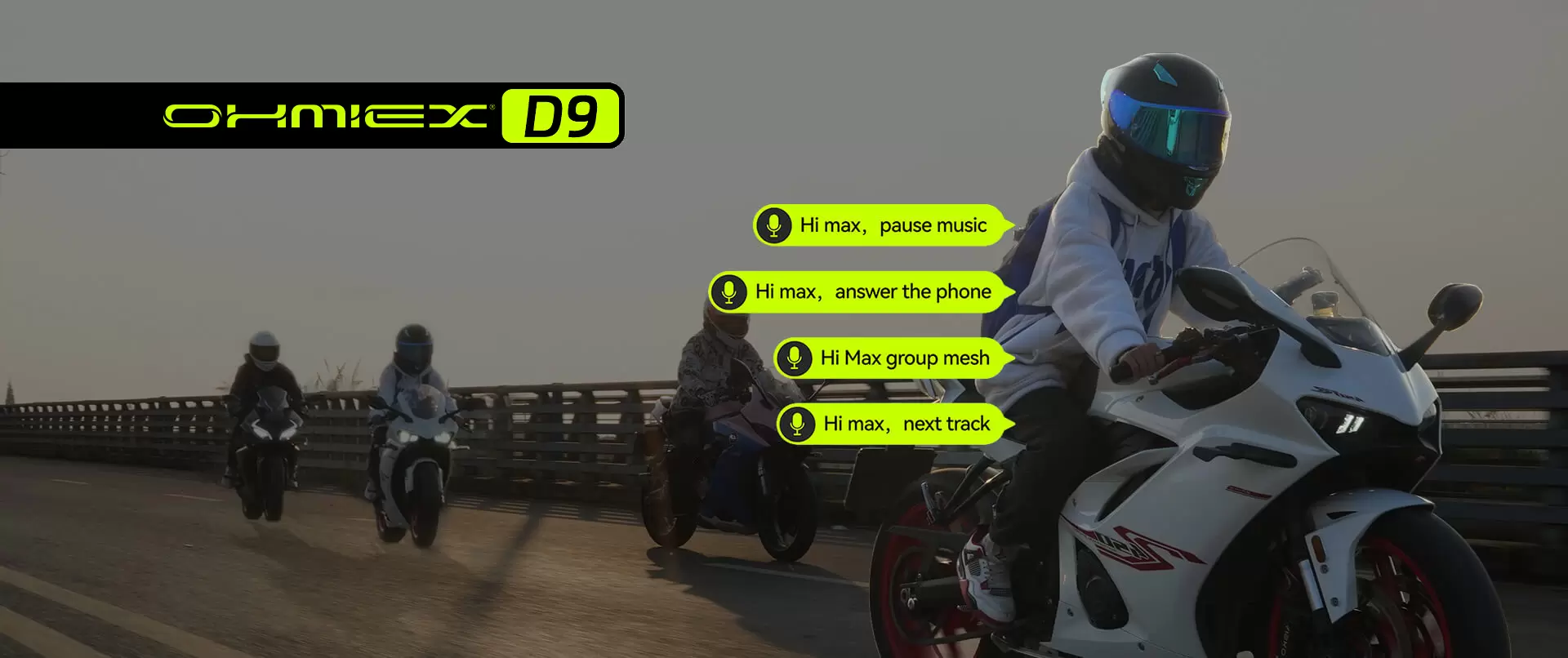 ชุดหูฟังบลูทูธอัจฉริยะสำหรับหมวกกันน็อค